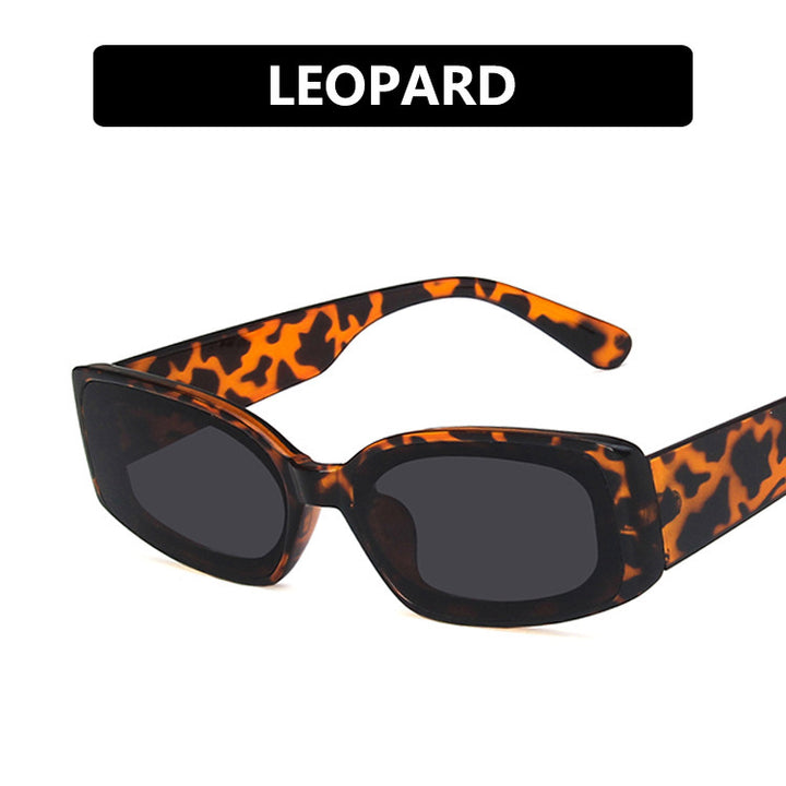 Women's futuristic square sunglasses with transparent frame design and UV protection Skanto