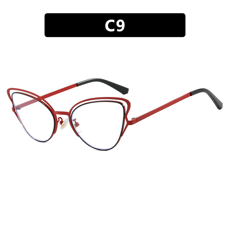 Women's Cat-Eye Glasses with Noble Metal Frame and Comfortable Fit Skanto