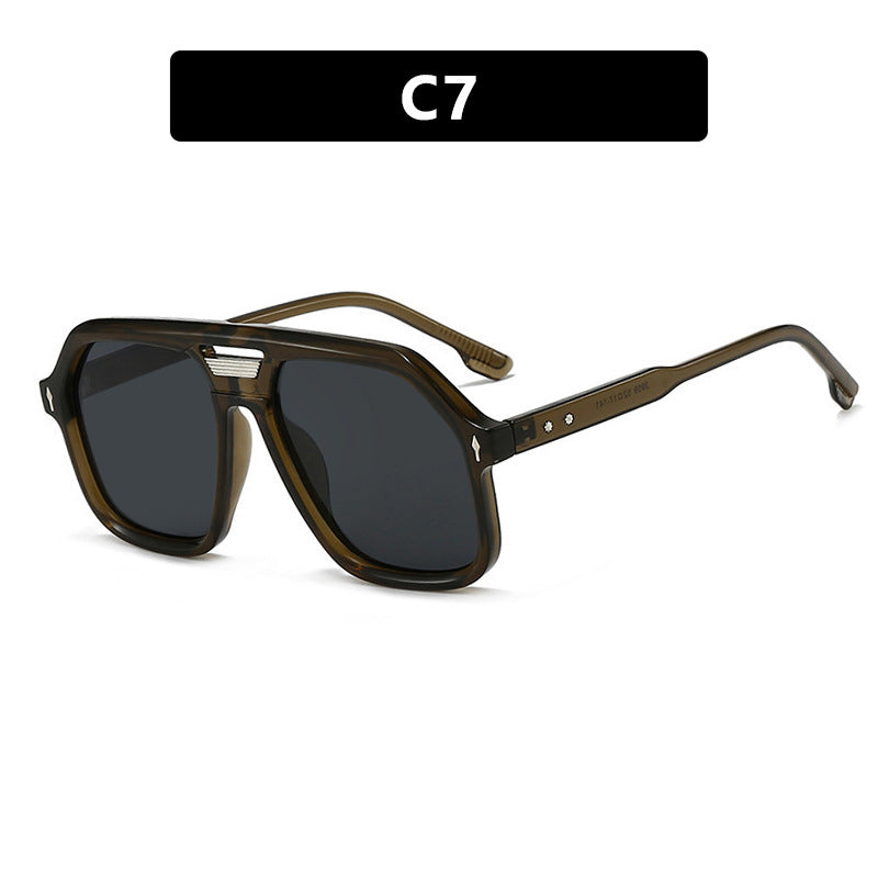 Women's oversized sunglasses with polygonal frame and UV protection Skanto
