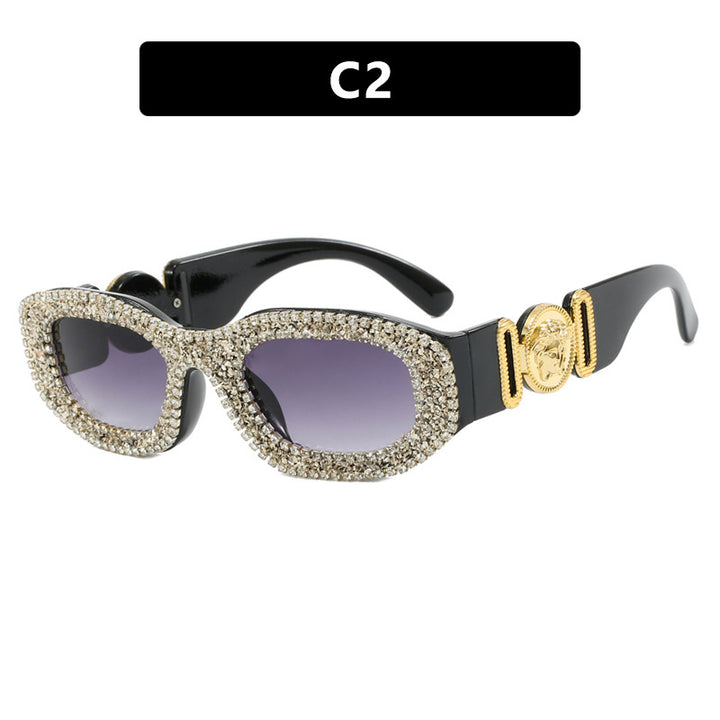 Women's extravagantly designed sunglasses with rhinestone-embellished frame Skanto