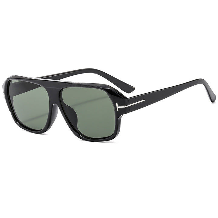 Dame modische solbrille med markant geometri og brune glass Skanto
