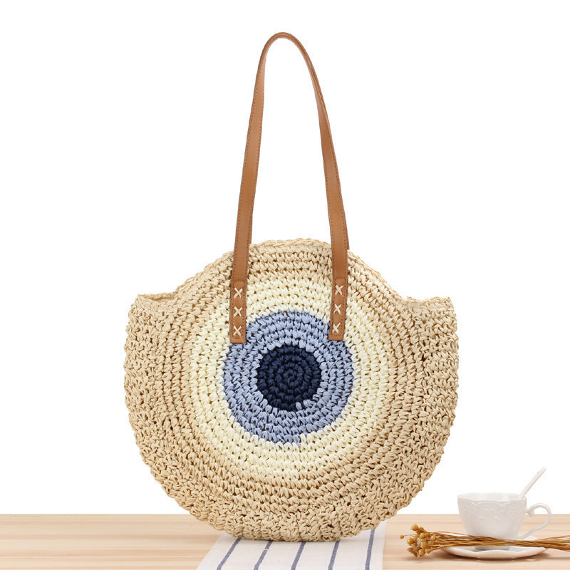 Round straw bag Skanto