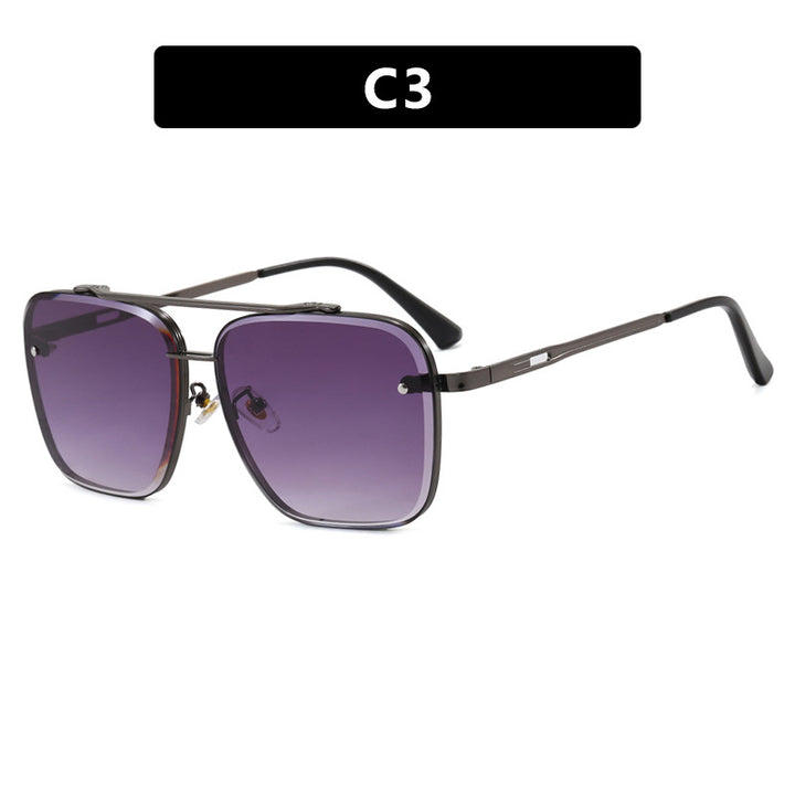Women's square sunglasses with protective lenses and modern metal frame Skanto