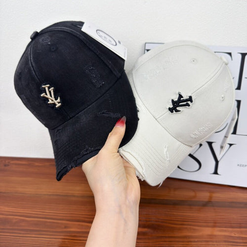 Herres Slitt Denim Justerbar Baseball Cap Skanto