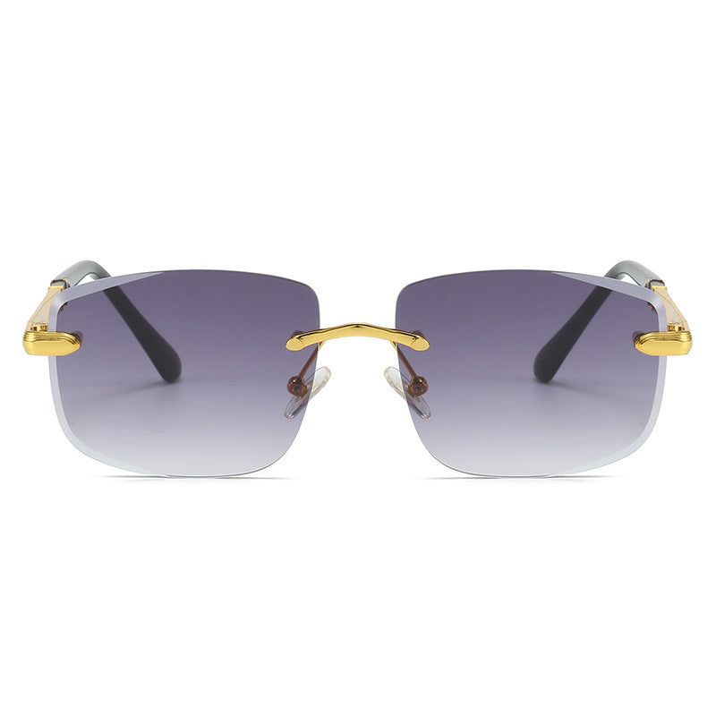 Dame kvadratisk solbrille med stilige plast- og metalldetaljer Skanto