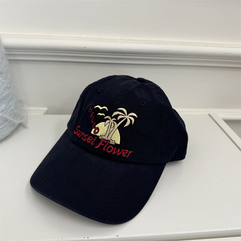 Kvinne Casual Brodert Baseball Caps Skanto