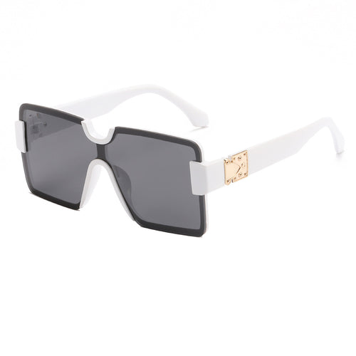Damer oversized solbriller med unik ramme Skanto