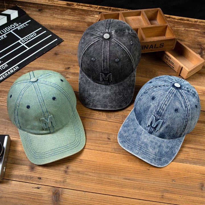 Herre Slitt Denim Baseball Caps Skanto