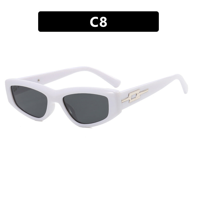 Women's Fashionable Cat-Eye Sunglasses with Transparent Frame and Cool Lenses Skanto