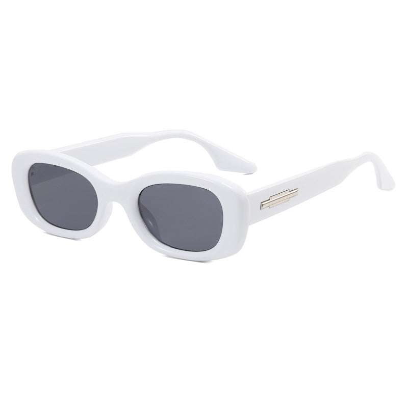 Dame trendy retro-solbriller med bred ramme Skanto