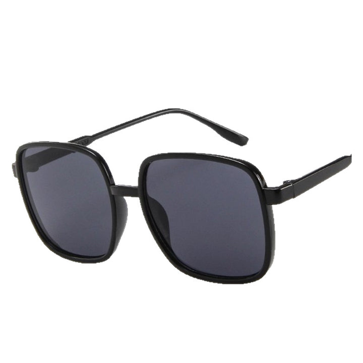 Dame kvadratisk solbrille med brune glass og moderne ramme Skanto