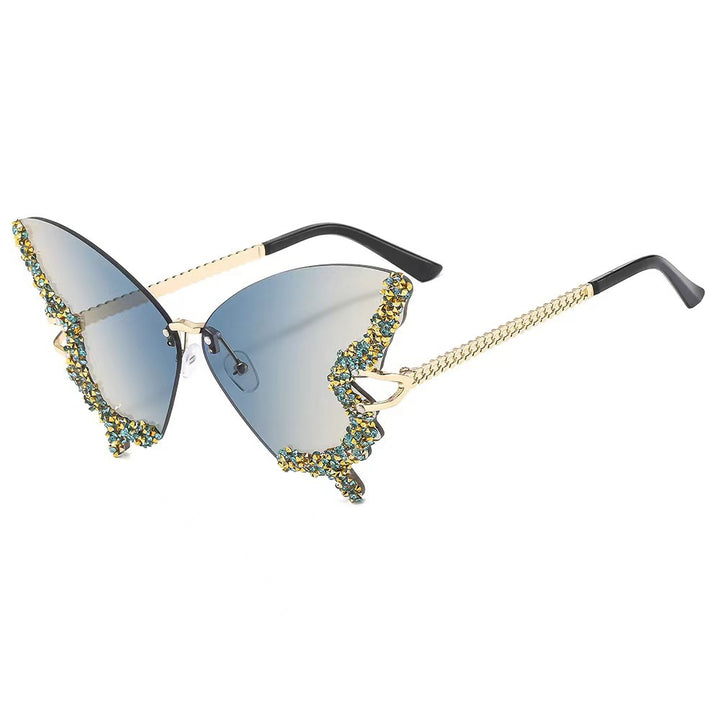Dame ekstravagant Flügel-solbrille Skanto