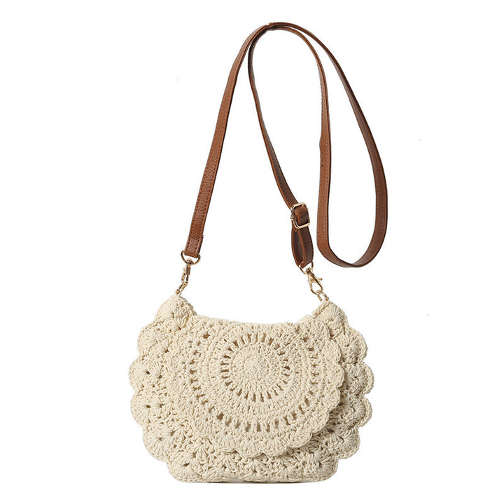 Håndlaget crossbody-veske med blomsterdesign Skanto
