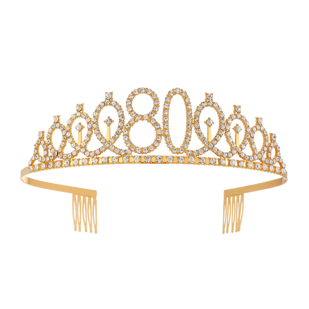 Damer krystall dekorert tiara med elegant design Skanto
