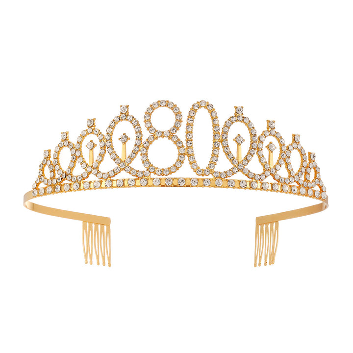 Damer krystall dekorert tiara med elegant design Skanto