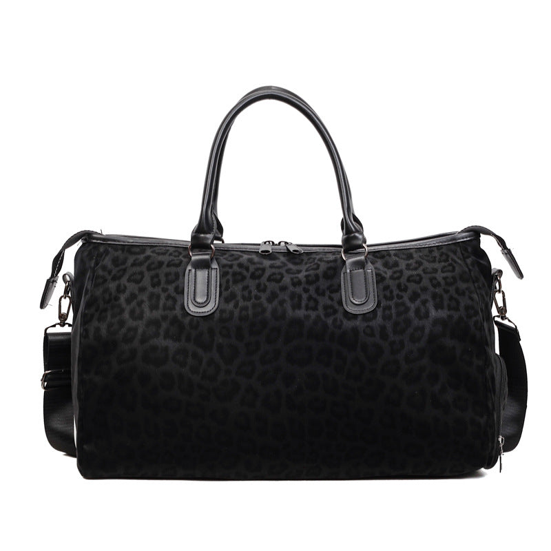 Elegant Reisetasche med Innovativt Leopardmønster Skanto