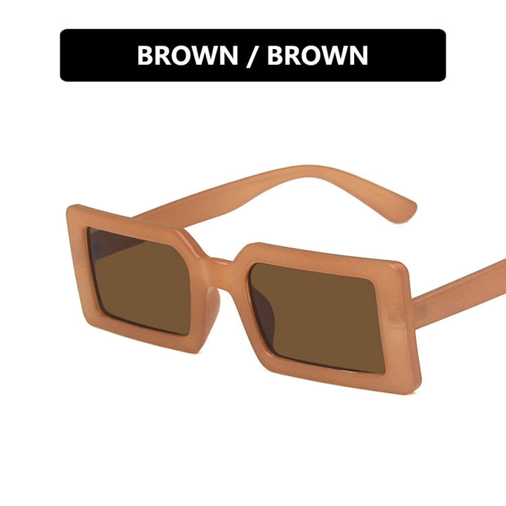 Women's square sunglasses with modern, wide frame and protective UV filter Skanto