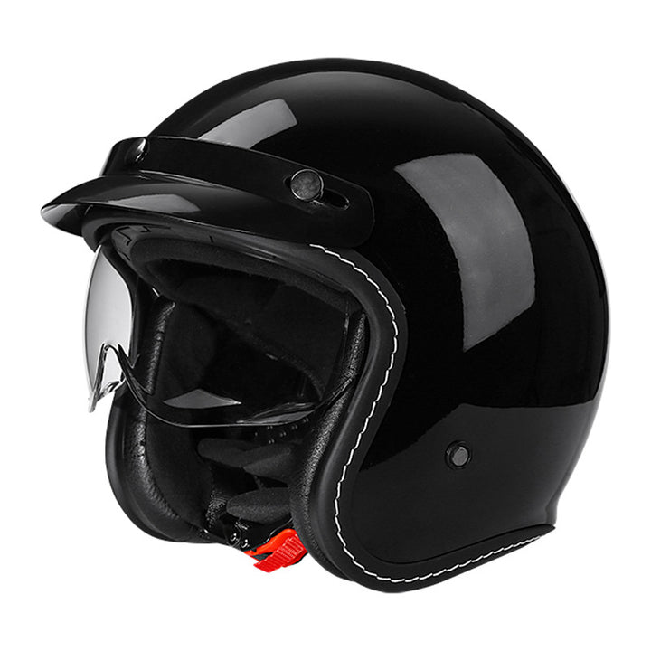 Retro Open-Face Motorsykkelhjelm Skanto
