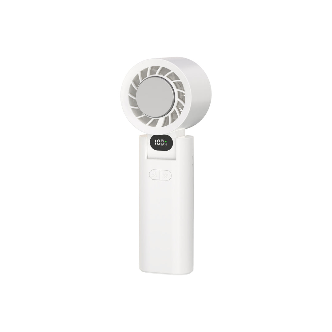 Unisex nan bærbar batteri-vifte med digitalt display og sammenleggbart håndtak Skanto