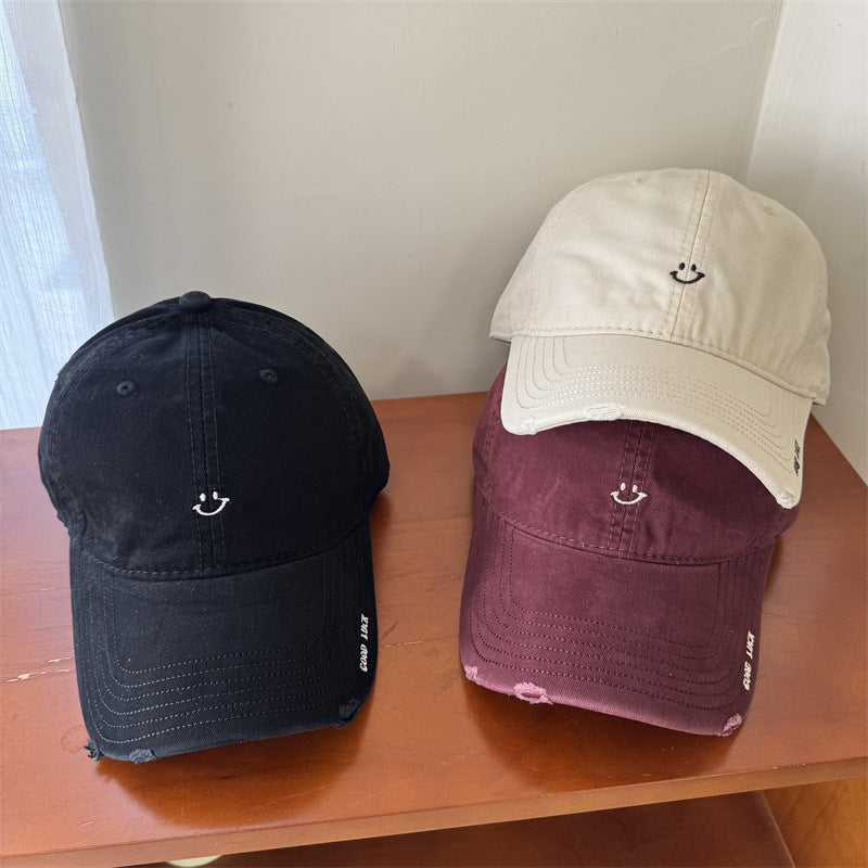 Kvinnenes casual smile broderte cap Skanto
