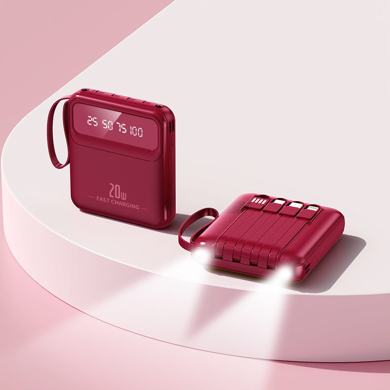 Bærbar Powerbank med multifunksjonell hurtiglading og digital skjerm Skanto