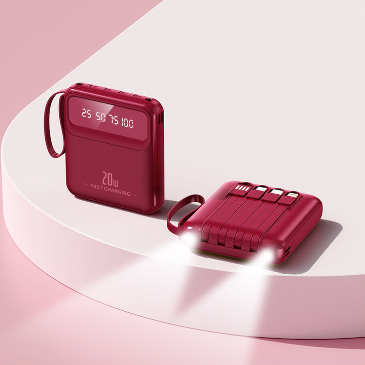 Bærbar Powerbank med multifunksjonell hurtiglading og digital skjerm Skanto