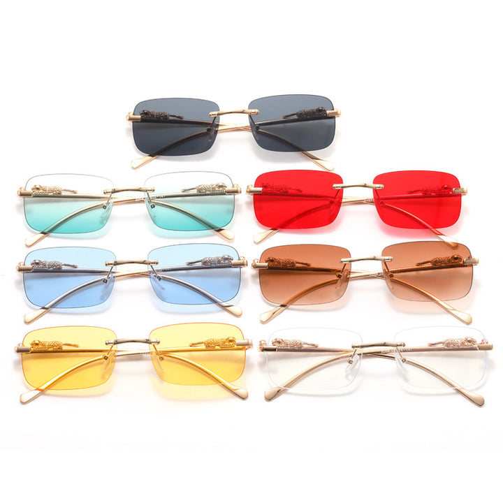 Dame designer solbrille med fin metallramme og luksuriøse detaljer Skanto