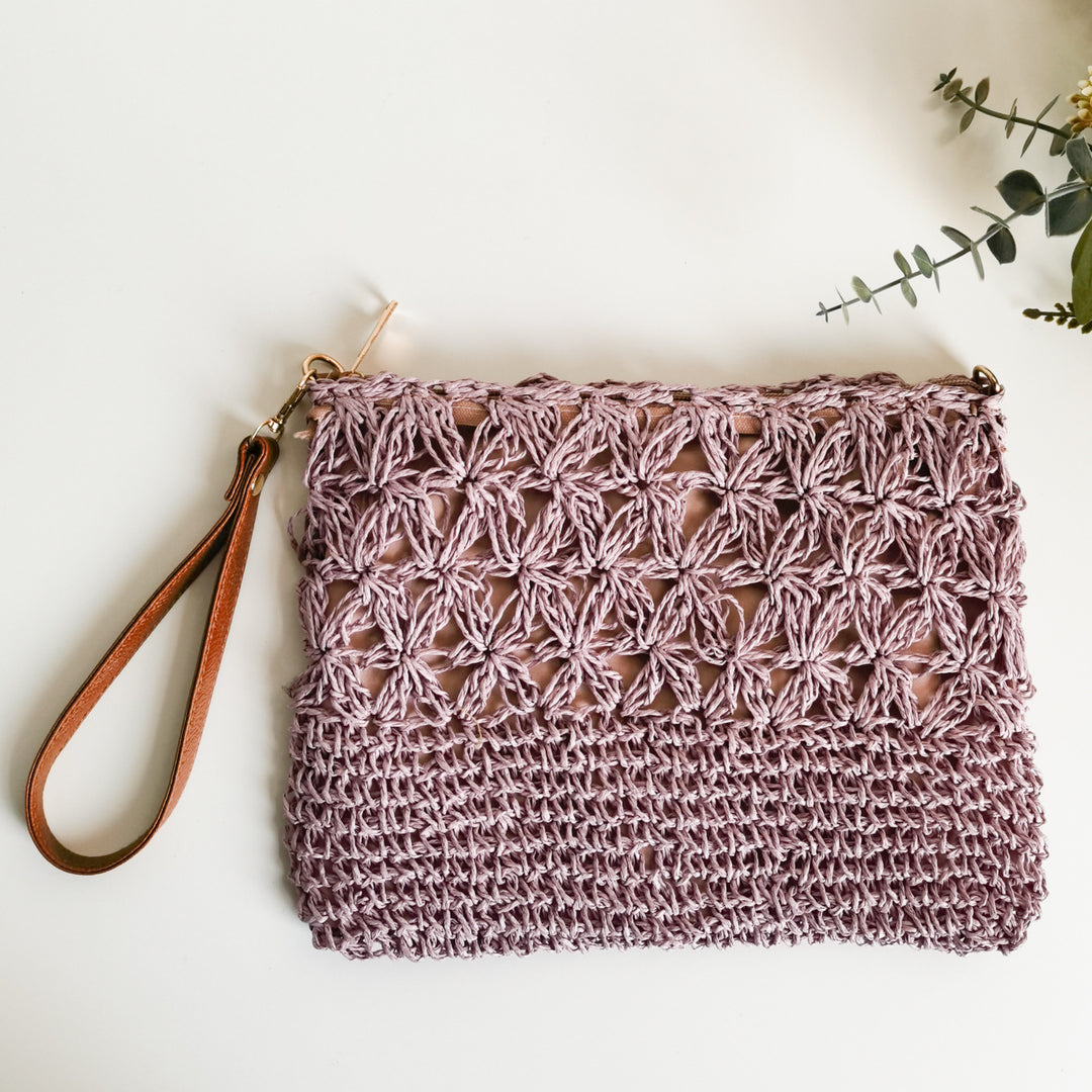 Håndlaget Makramee Clutch Skanto