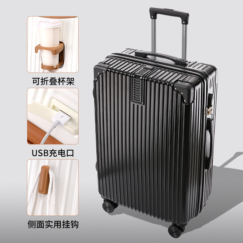 Men's Dual-Layer Hard-Shell Rolling Luggage Set Skanto