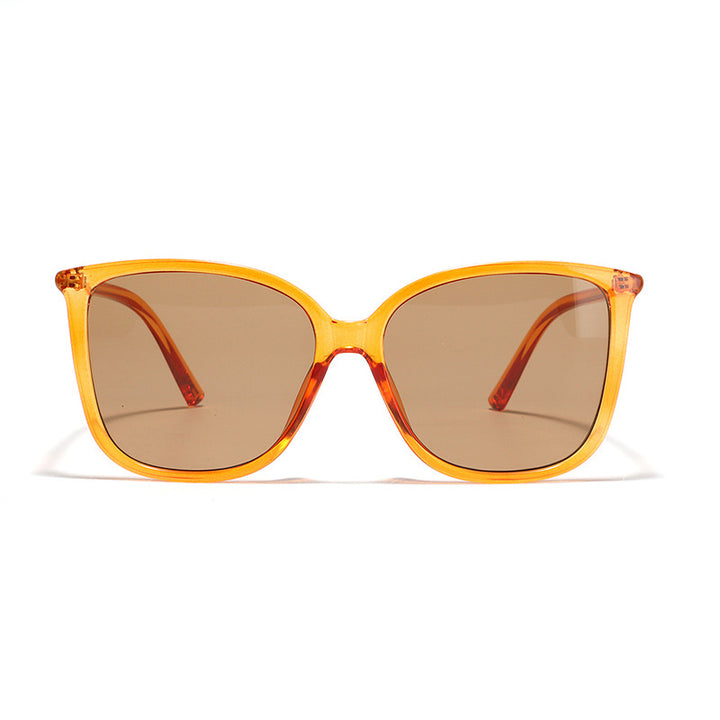 Dame cat-eye solbrille med luksuriøs transparent ramme og UV-beskyttelse Skanto