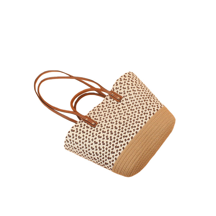 Elegant og romslig strandveske med flettet design Skanto