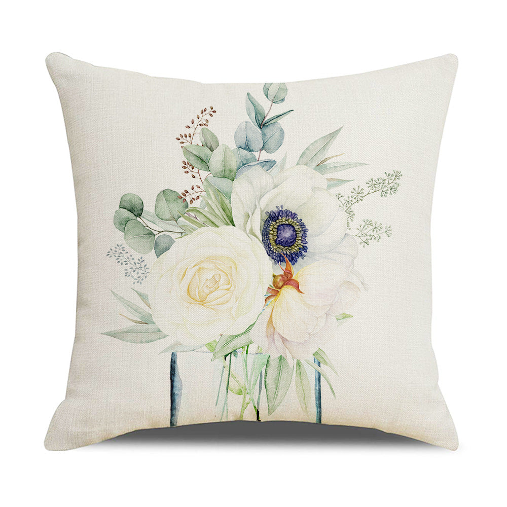 Kvinnelig Elegant Putetrekk med Blomsterdesign Skanto