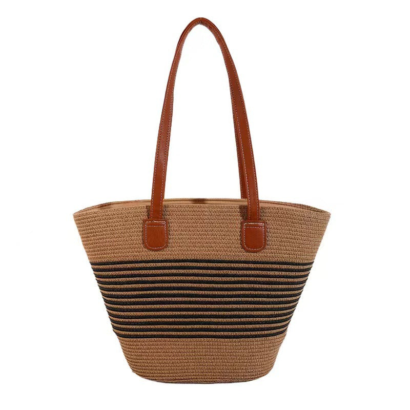 Strandveske med elegant flettet design Skanto
