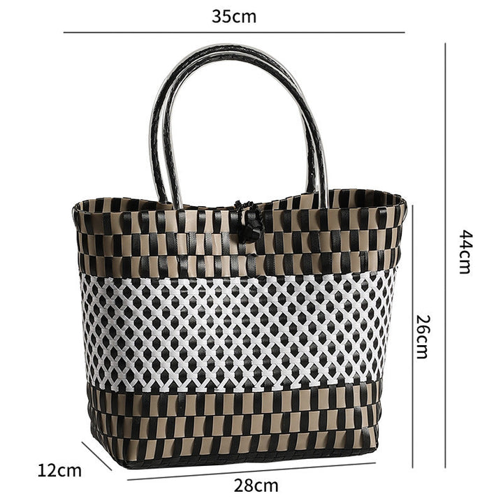 Stilig Vevd Strand Tote Skanto