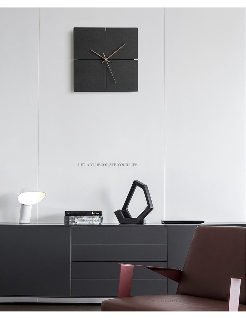 Skanto | Minimalistisk Moderne Stille Veggklokke for Stue