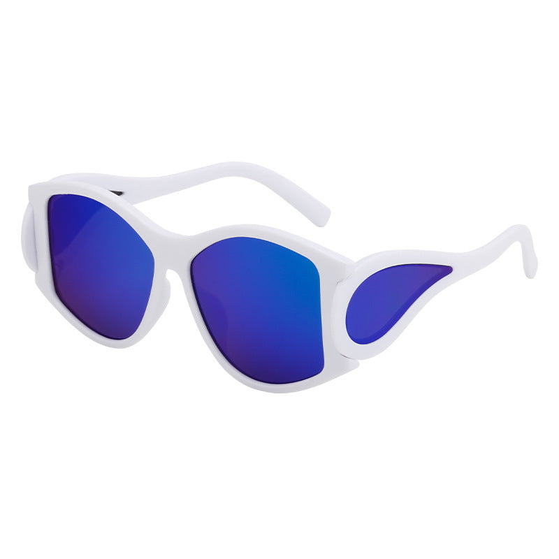 Dame moderne Cat-Eye solbriller med unikt ramme og UV-beskyttelse Skanto