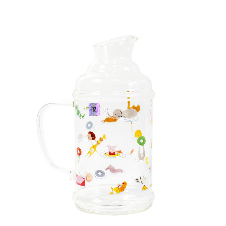 Dame Glass Mug med fortryllende dyremotiver Skanto