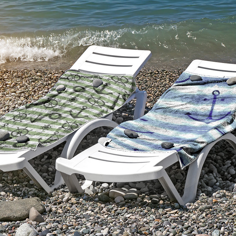 Strandhåndkle i hudvennlig mikrofiber med kreativ mønstermiks Skanto