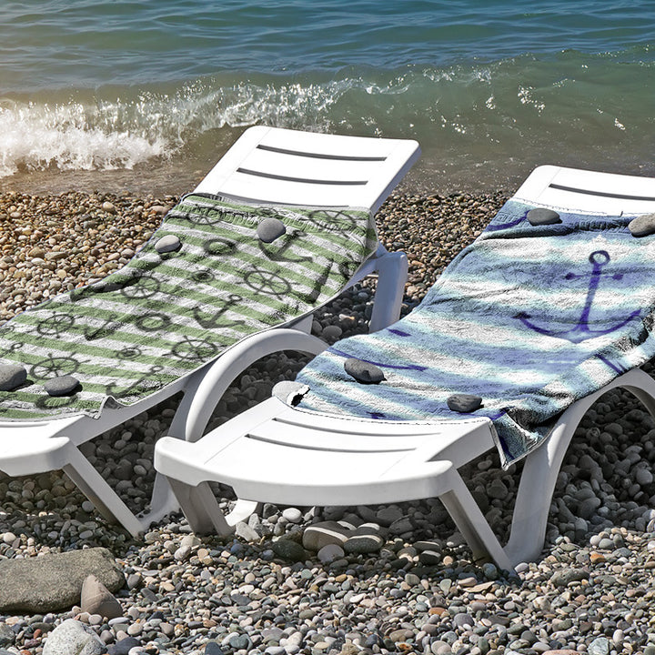Strandhåndkle i hudvennlig mikrofiber med kreativ mønstermiks Skanto