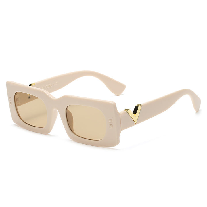 Dame oversized solbrille med dyremønster Skanto