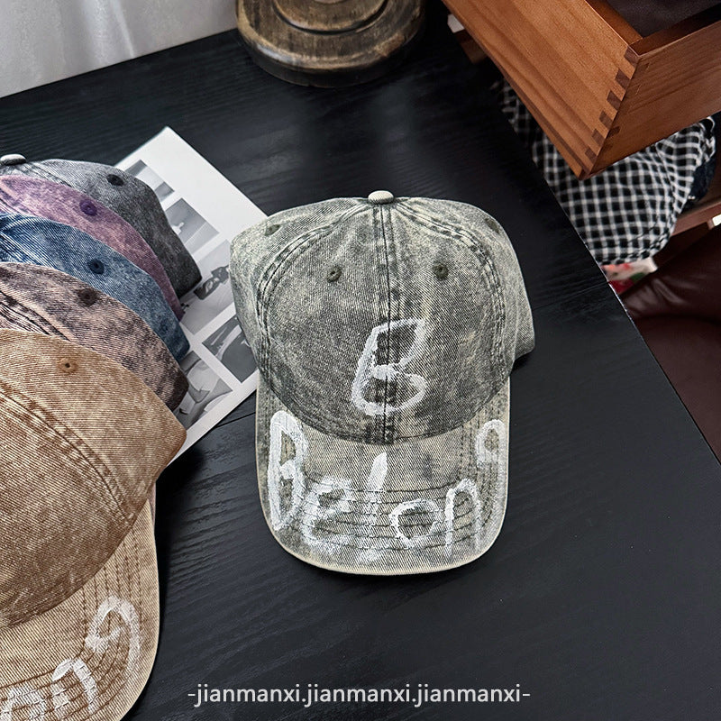 Kvinne Slitt Denim Justerbar Baseball Caps Skanto