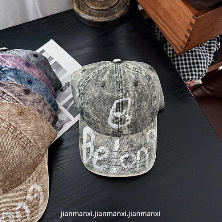 Kvinne Slitt Denim Justerbar Baseball Caps Skanto