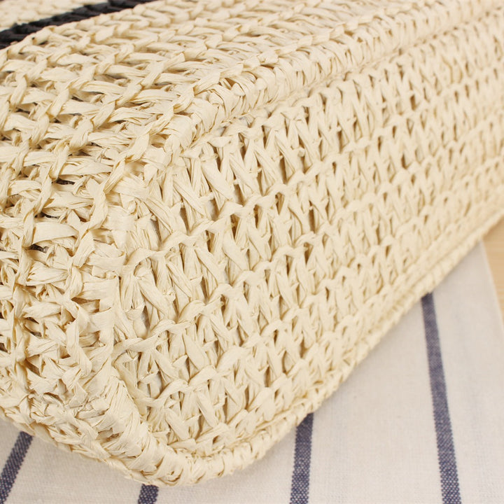 Elegant strandveske med moderne striper Skanto