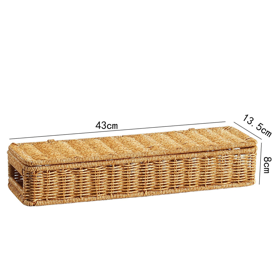 Oval Håndlaget Rattan Oppbevaringskurv Skanto