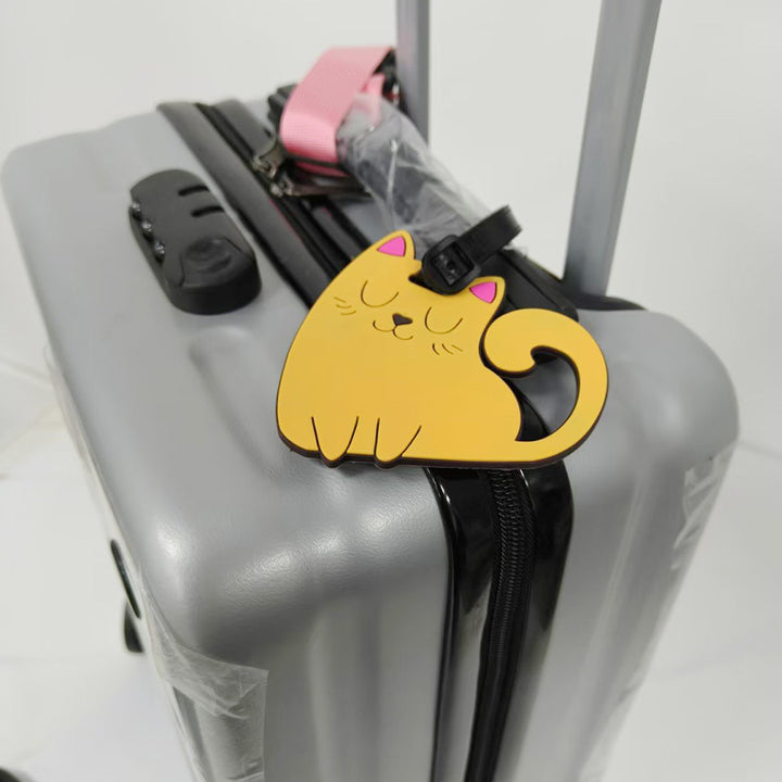Søt katt bagasjelapp Skanto