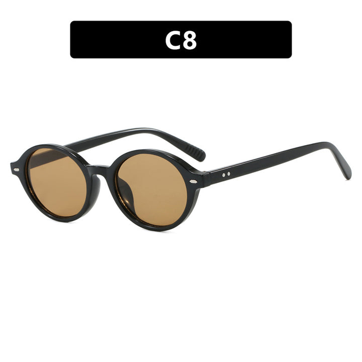Women's round sunglasses with modern design and polarized lenses Skanto