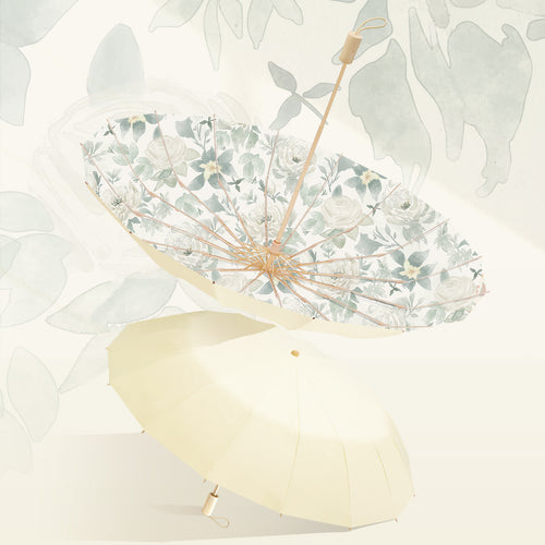 Dame elegant blomster-paraply Skanto