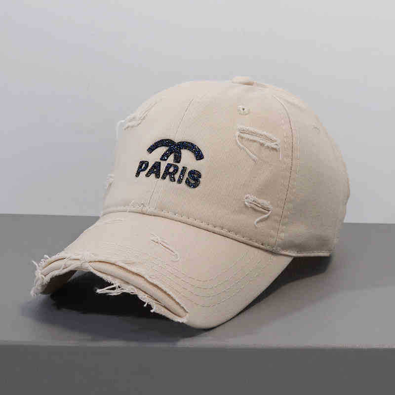 Kvinne Distressed Graphic Justerbar Baseball Cap Skanto