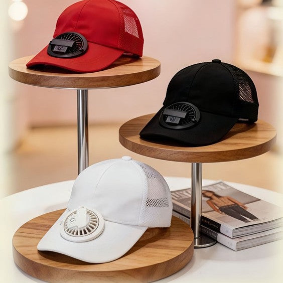 Unisex Kjølende Solhatt med integrert Vifte Skanto 1782147620