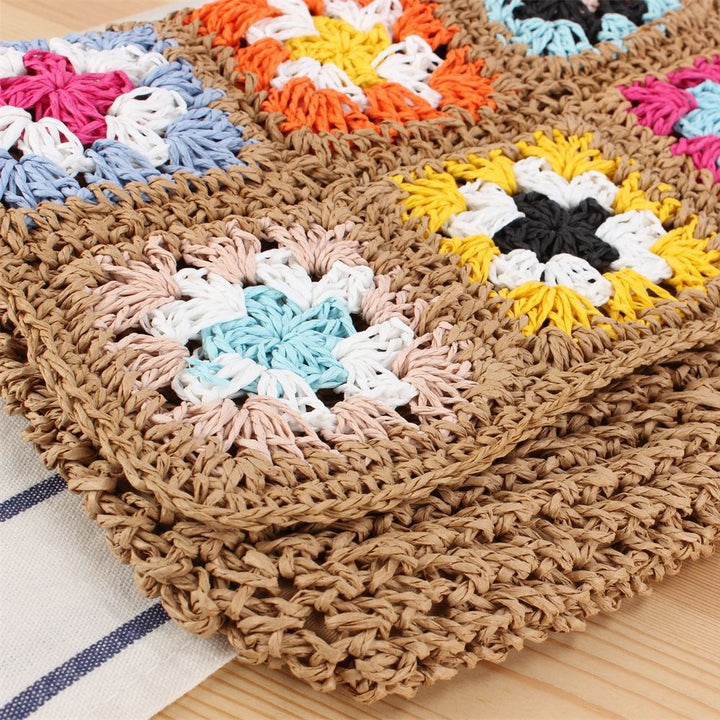 Håndlaget skulderveske i moderne patchwork-design Skanto
